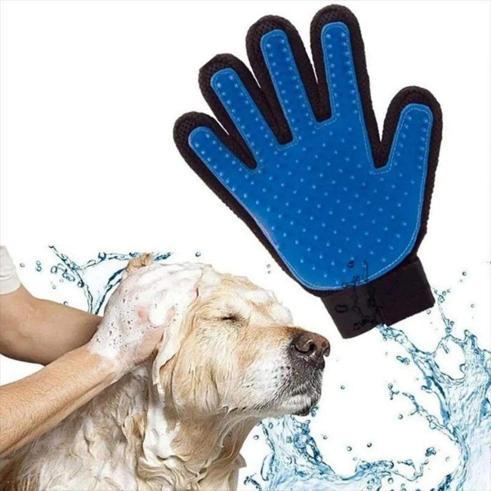 Guante Cepillo Quita pelos y Masajeador para Perros y Gatos
